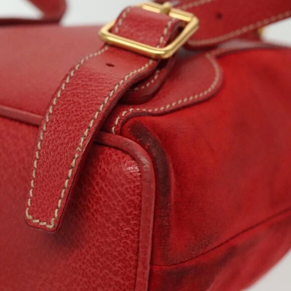 GUCCI Bamboo Backpack Suede Red Gold 003 1705 0030 Auth ep10393 - Picture 4 of 16